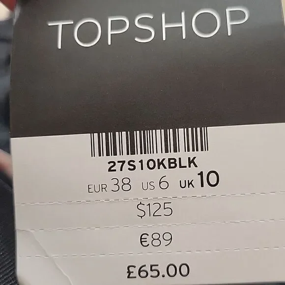 TOPSHOP Black Applique Skirt Size 6 NWT - Picture 9 of 13